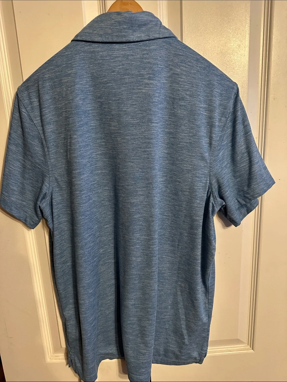 J. Crew Heathered Light Blue Performance Polo